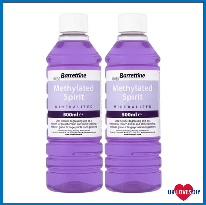 2 X BARRETTINE METHYLATED SPIRIT 500ML