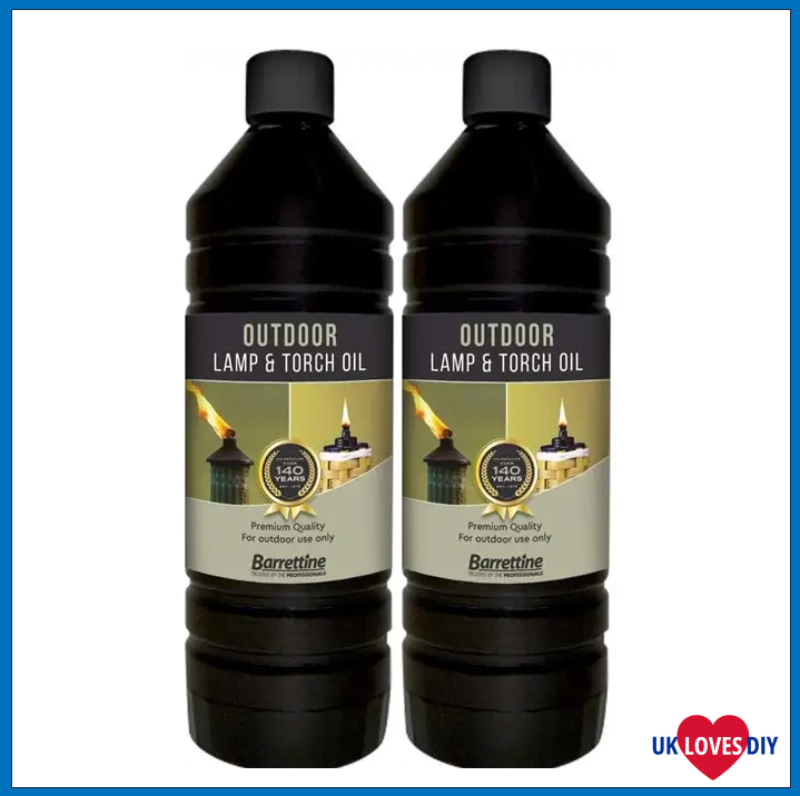 2 X BARRETTINE OUTDOOR LAMP & TORCH OIL 1LT