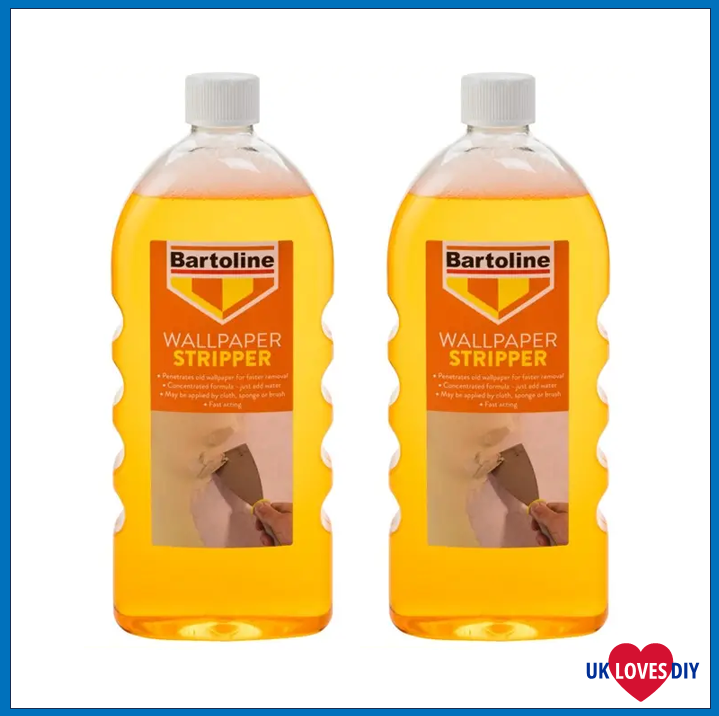 2 X BARTOLINE WALLPAPER STRIPPER 1 LITRE
