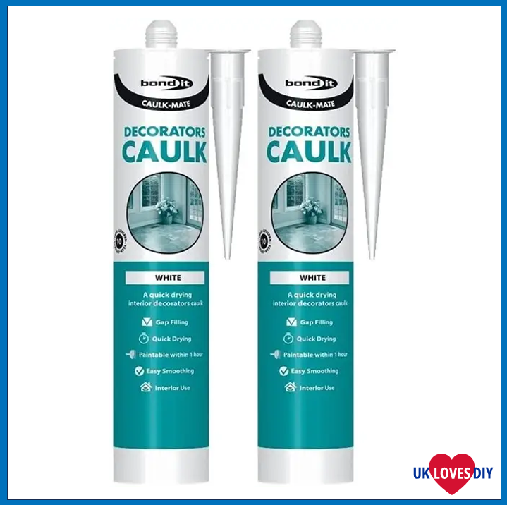 2 X BOND IT DECORATORS CAULK MATE DECORATORS FILLER WHITE 310ML