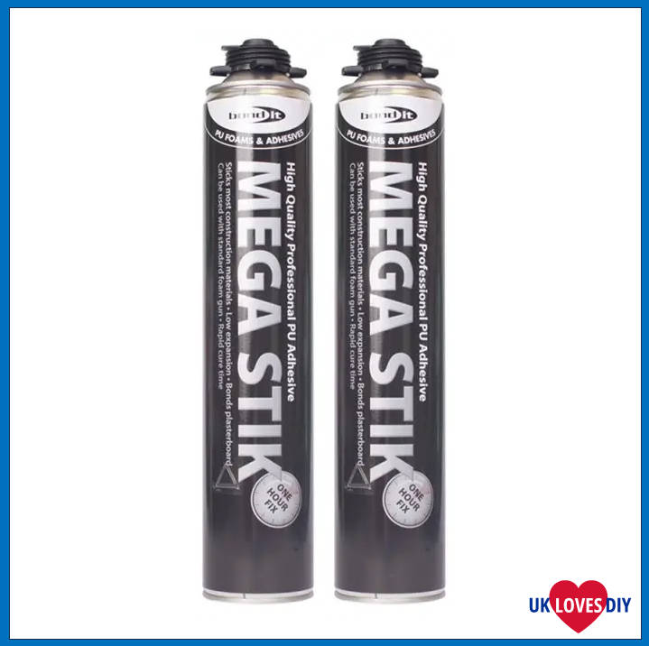 2 X BOND IT MEGA STIK PU ADHESIVE 750ML