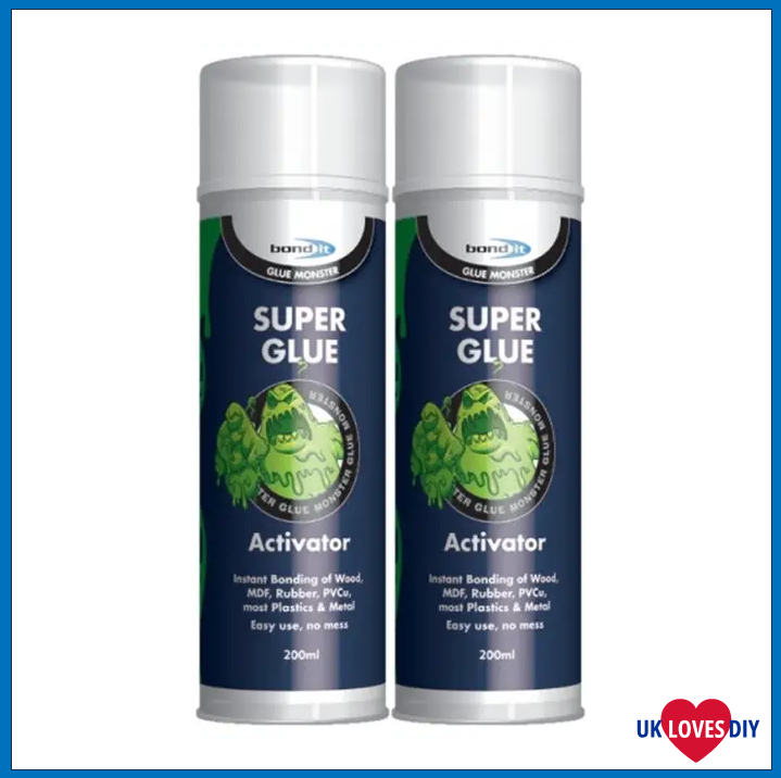 2 X BOND IT SUPERGLUE ACTIVATOR 400ML