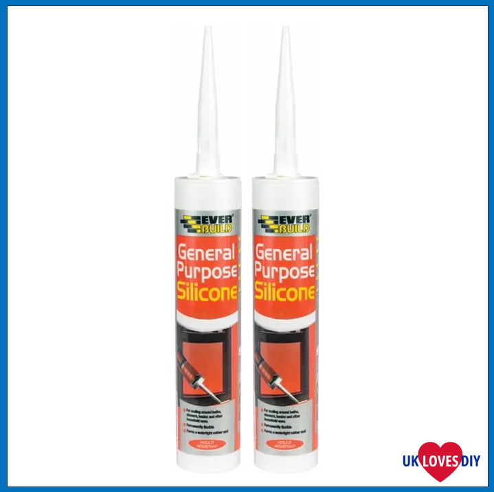 2 X EVERBUILD GENERAL PURPOSE SILICONE GREY 280ML
