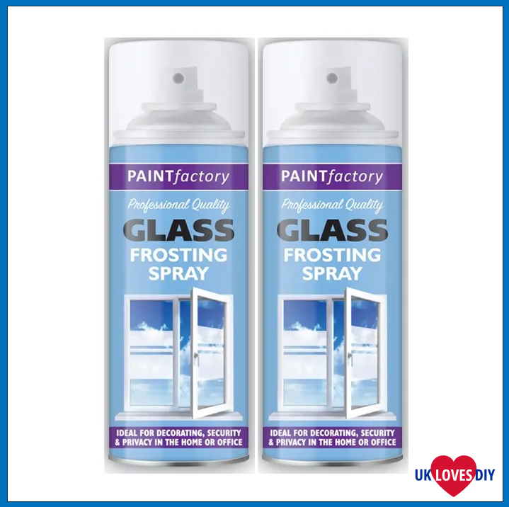 2 X PAINT FACTORY GLASS FROSTING SPRAY PAINT 250ML 2 X PAINT FACTORY GLASS FROSTING SPRAY PAINT 250ML