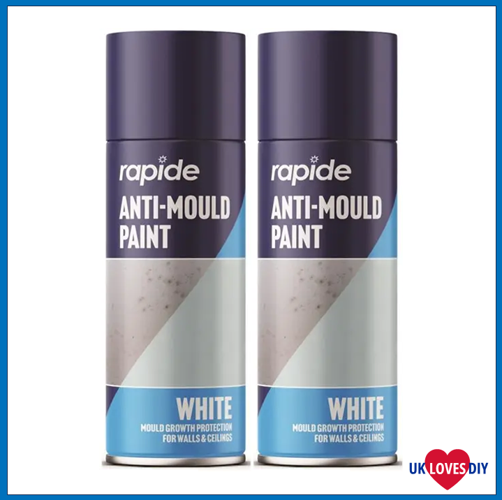 2 X RAPIDE ANTI MOULD WHITE SPRAY 400ML