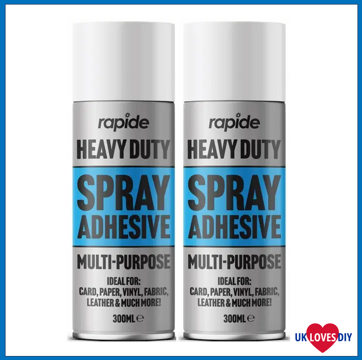 2 X RAPIDE HEAVY DUTY SPRAY PAINT ADHESIVE 300ML