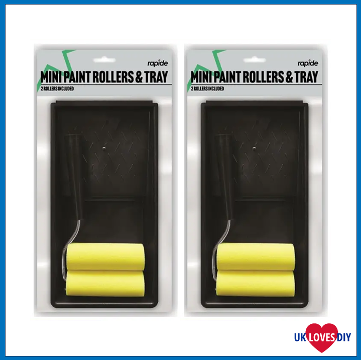 2 X RAPIDE MINI ROLLER & TRAY SET 4PC