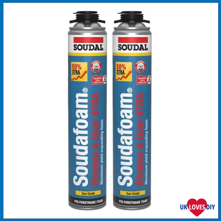 2 X SOUDAFOAM WINDOW & DOOR GUN 750ML