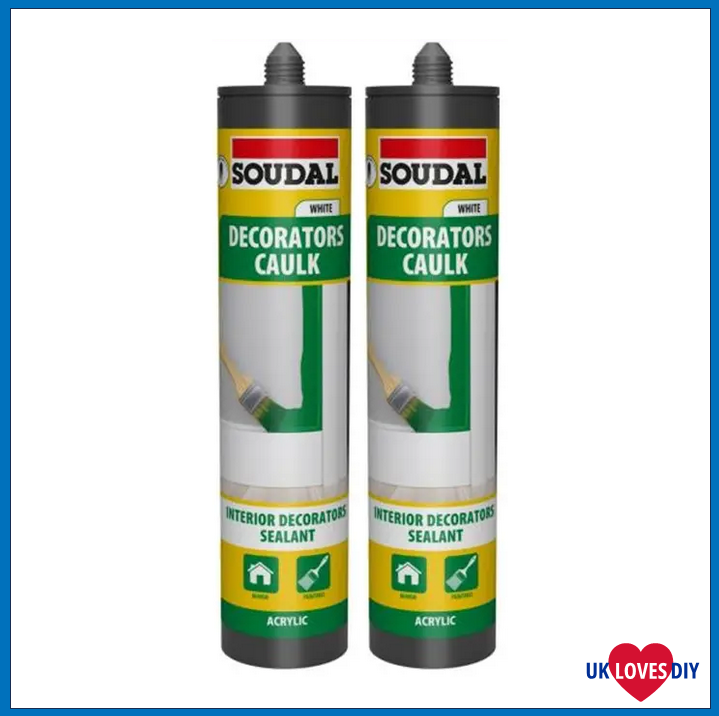 2 X SOUDAL DECORATORS CAULK 290ML