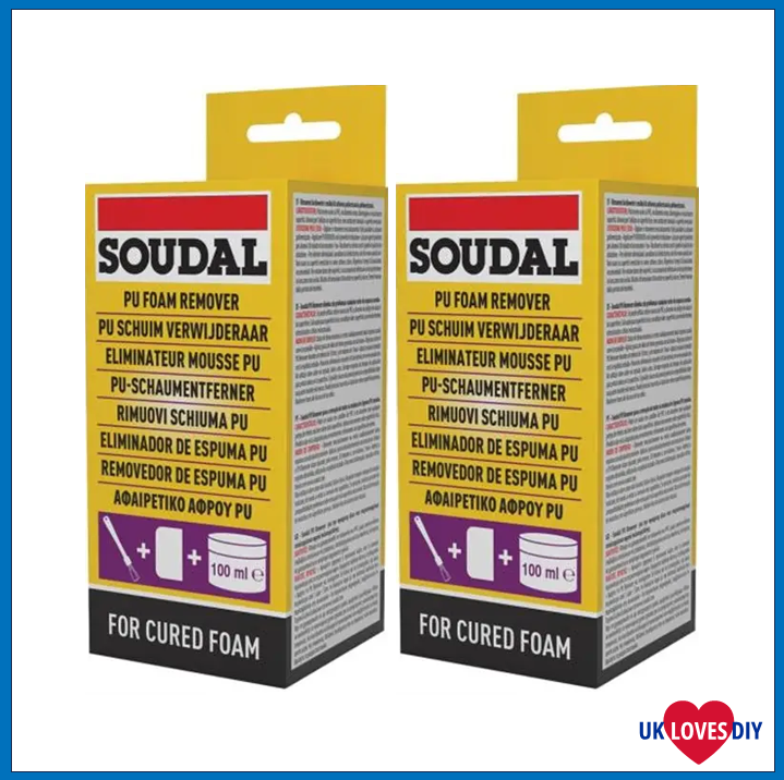 2 X SOUDAL PU FOAM REMOVER 100ML