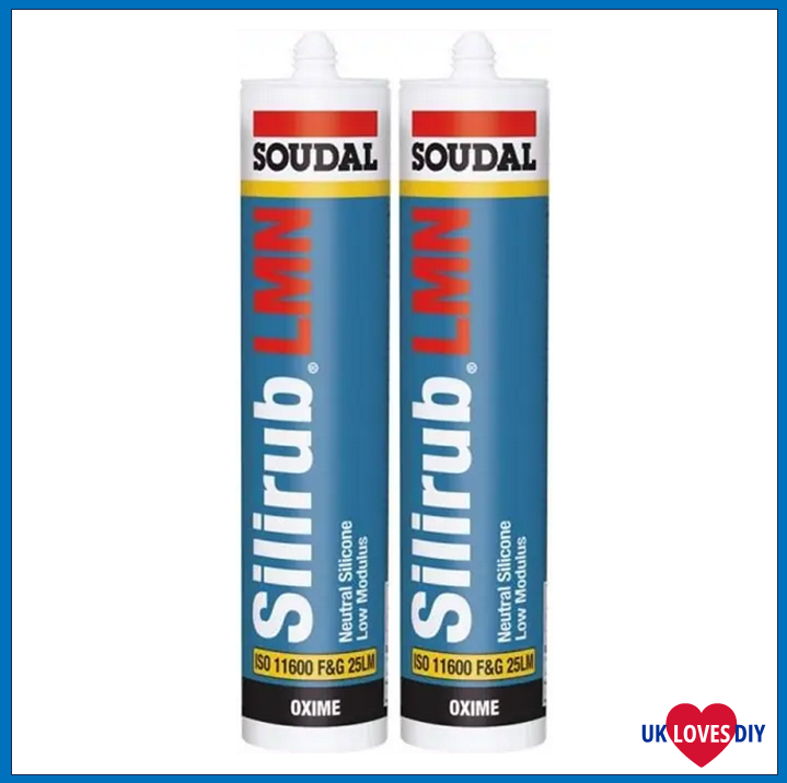 2 X SOUDAL SILIRUB LMN GREY 300ML