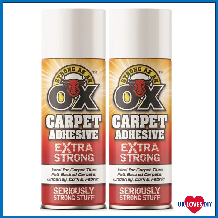 2 X STRONG AS AN OX CARPET SPRAY ADHESIVE 500ML