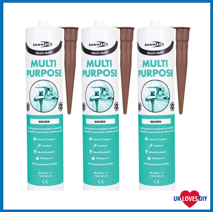 3 X BOND IT MULTI-MATE GP BROWN 310ML