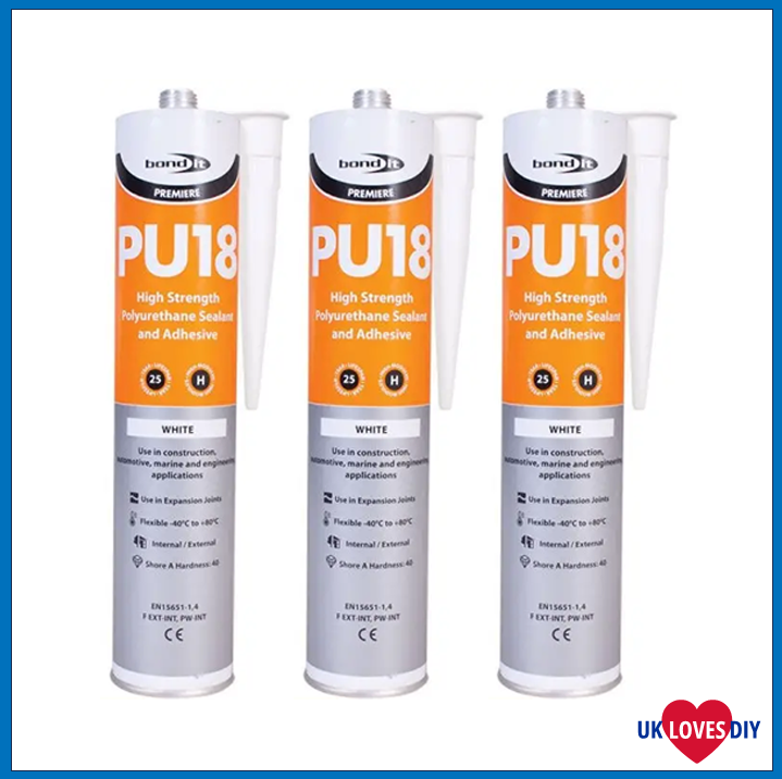 3 X BOND IT PU18 WHITE 310ML
