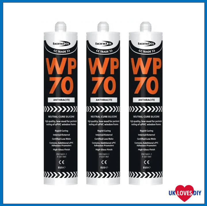 3 X BOND IT WP70 SILICONE ANTHRACITE GREY 310ML