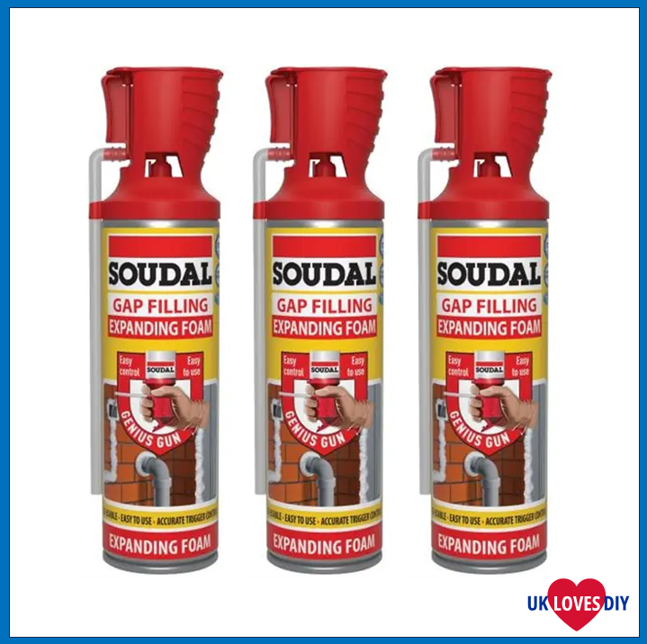 3 X SOUDAL GENIUS GUN GAP FILLER 500ML
