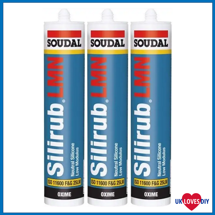 3 X SOUDAL SILIRUB LMN GREY 300ML