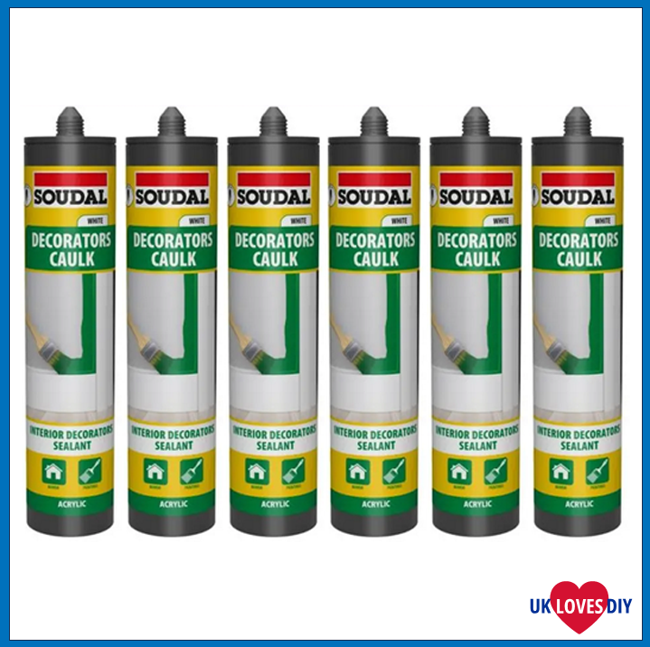 6 X SOUDAL DECORATORS CAULK 290ML