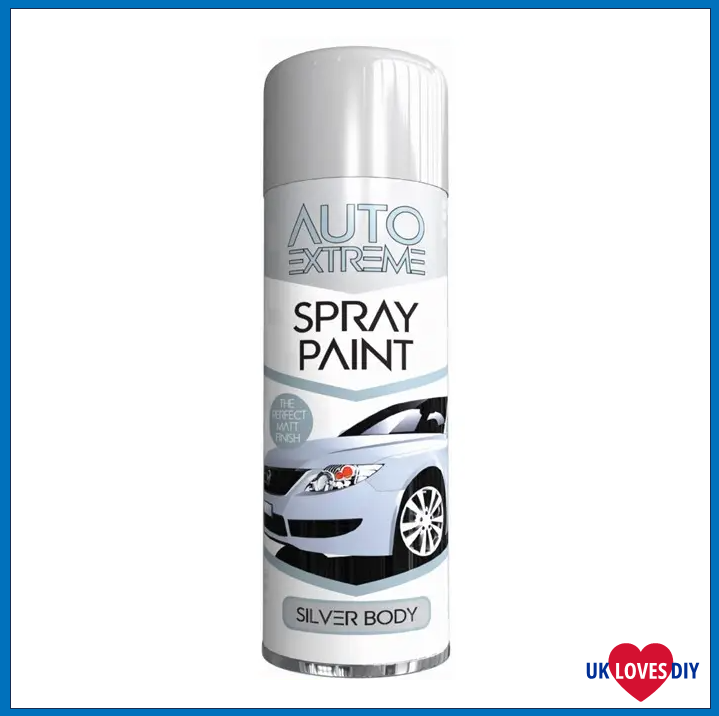 AUTO EXTREME SILVER BODY GLOSS SPRAY PAINT 250ML