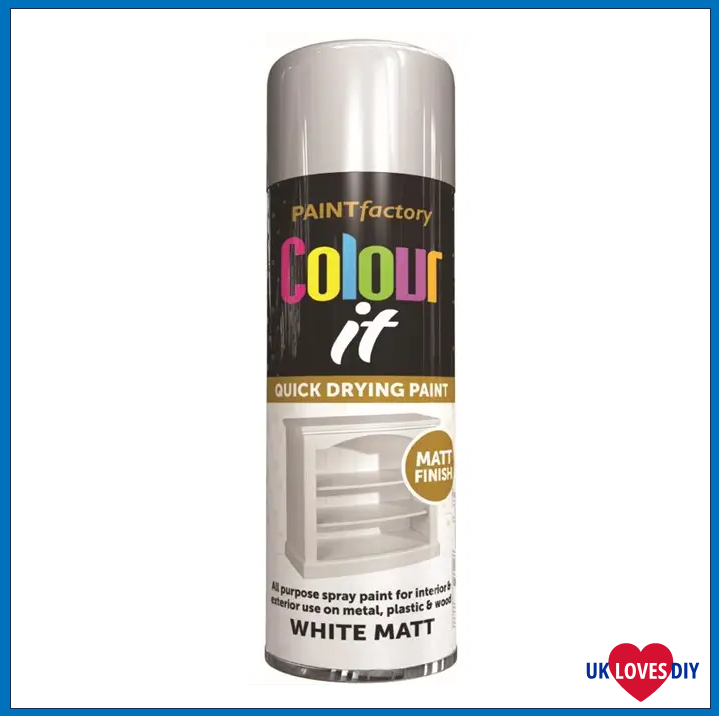 COLOUR IT WHITE MATT SPRAY PAINT 250ML