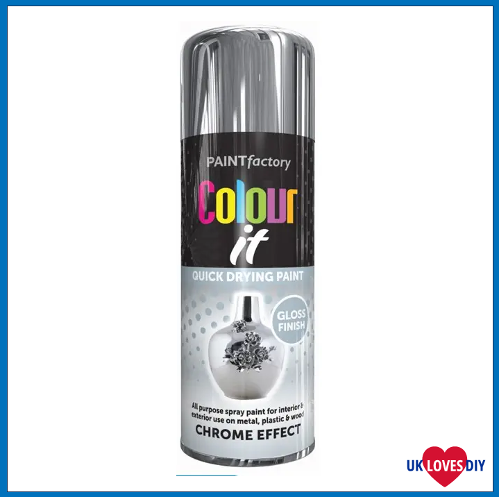 PAINT FACTORY CHROME EFFECT GLOSS SPRAY PAINT 400ML