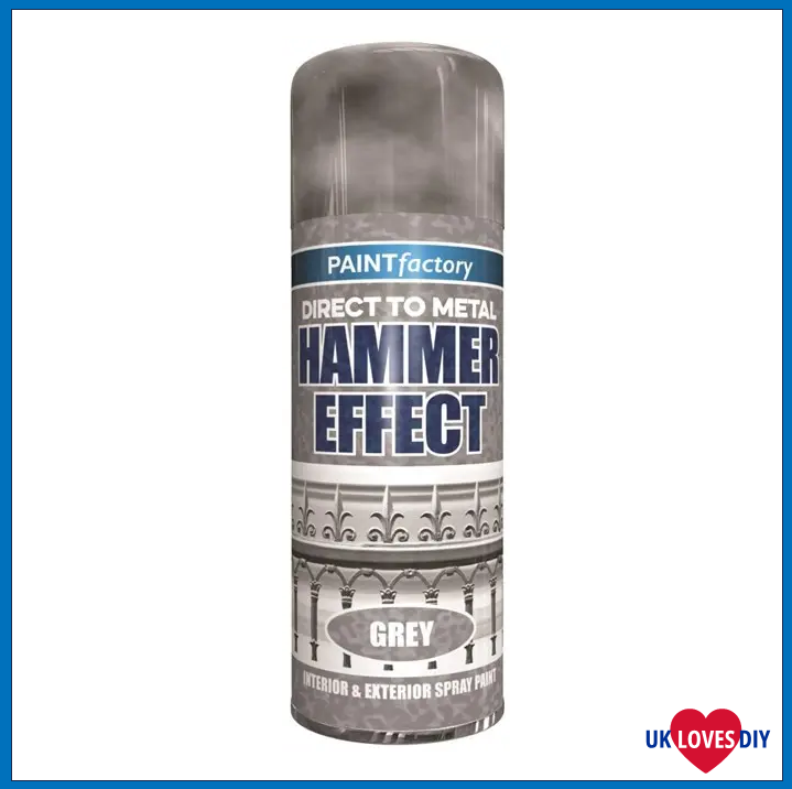 PAINT FACTORY HAMMER EFFECT GREY SPRAY PAINT 400ML