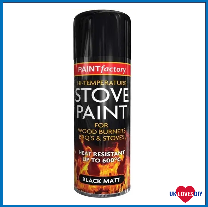 PAINT FACTORY HIGH TEMPERATURE BLACK STOVE SPRAY PAINT 400ML