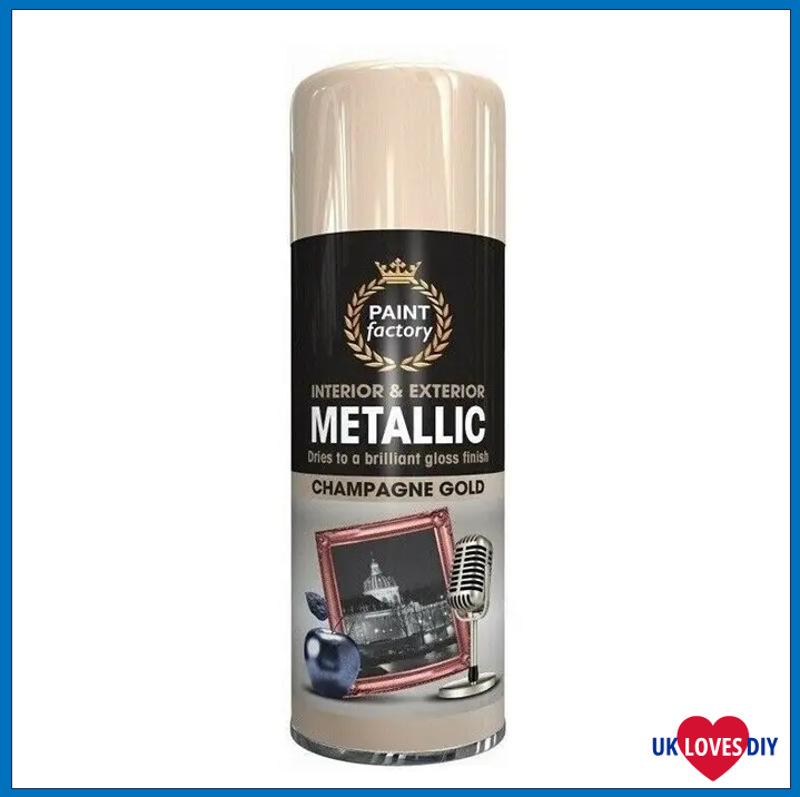 PAINT FACTORY METALLIC CHAMPAGNE GOLD SPRAY PAINT 400ML