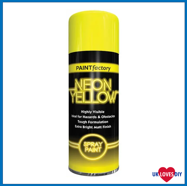 PAINT FACTORY NEON YELLOW SPRAY PAINT PAINT 400ML