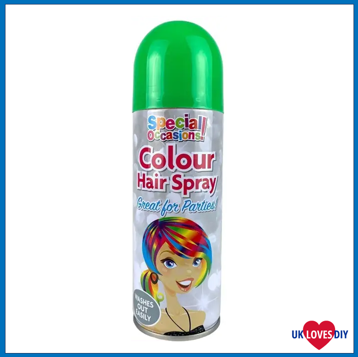 PARTY COLOUR HAIR SPRAY GREEN 200ML