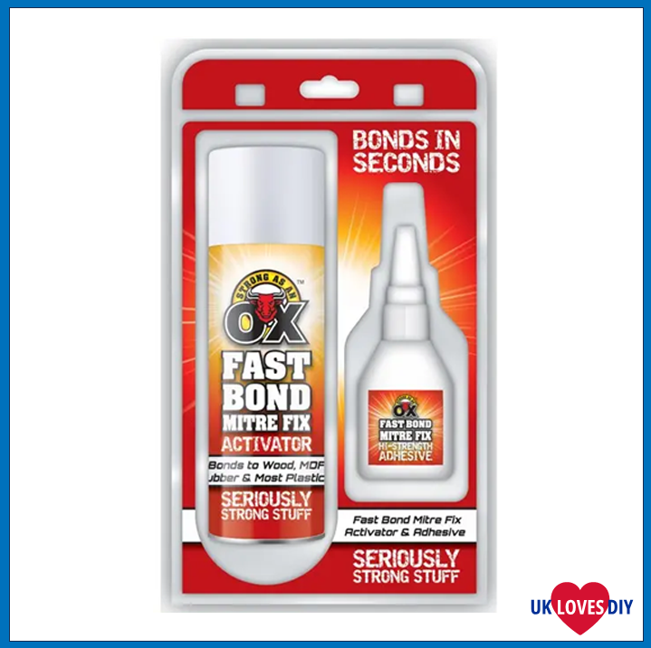 STRONG AS AN OX MITRE FIX ACTIVATOR & ADHESIVE STRONG AS AN OX MITRE FIX ACTIVATOR & ADHESIVE