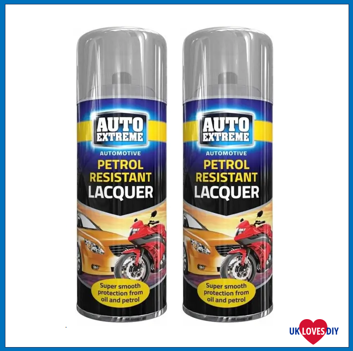 2 X AUTO EXTREME CLEAR PAINT RESISTANT LACQUER SPRAY PAINT 400ML