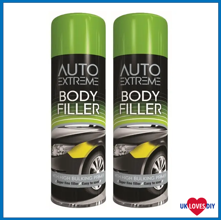 2 X AUTO EXTREME SPRAY BODY FILLER SPRAY PAINT 300ML