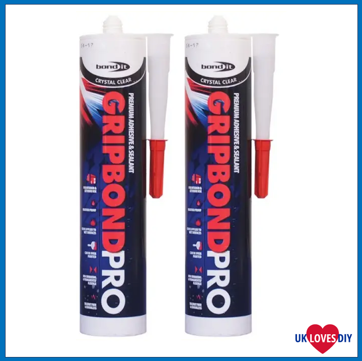 2 X BOND IT GRIPBOND PRO CRYSTAL CLEAR 310ML