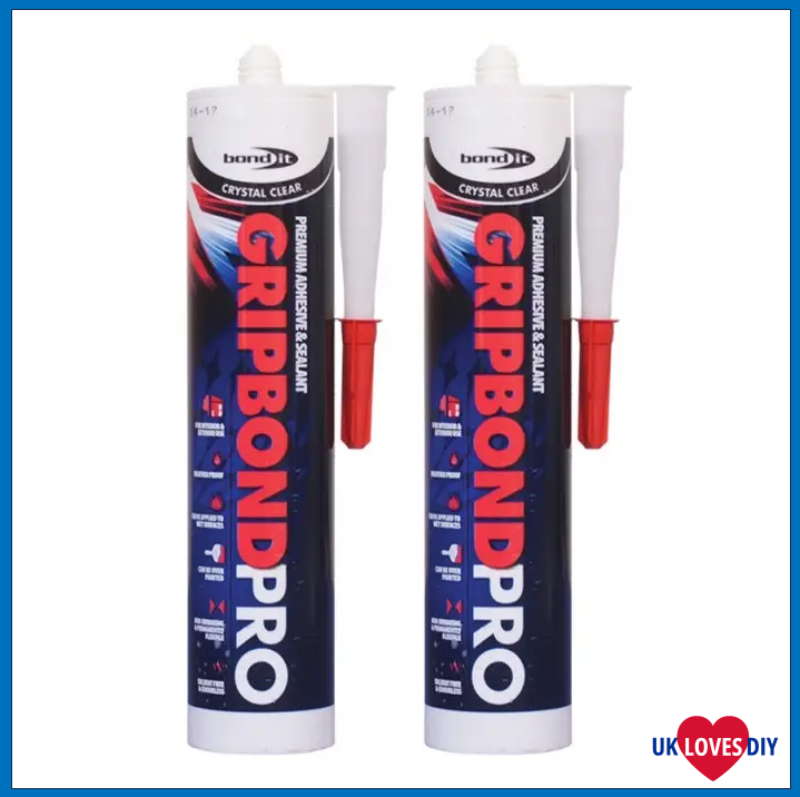 2 X BOND IT GRIPBOND PRO CRYSTAL WHITE 310ML