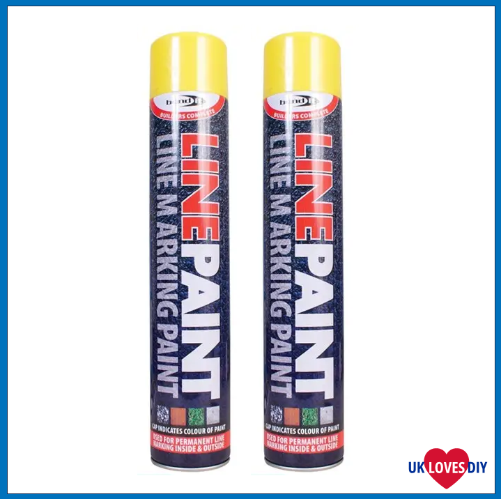 2 X BOND IT LINE PAINT YELLOW 750ML