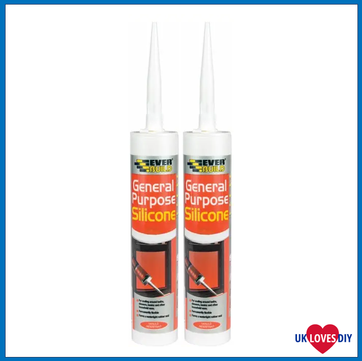 2 X EVERBUILD GENERAL PURPOSE SILICONE BROWN 280ML