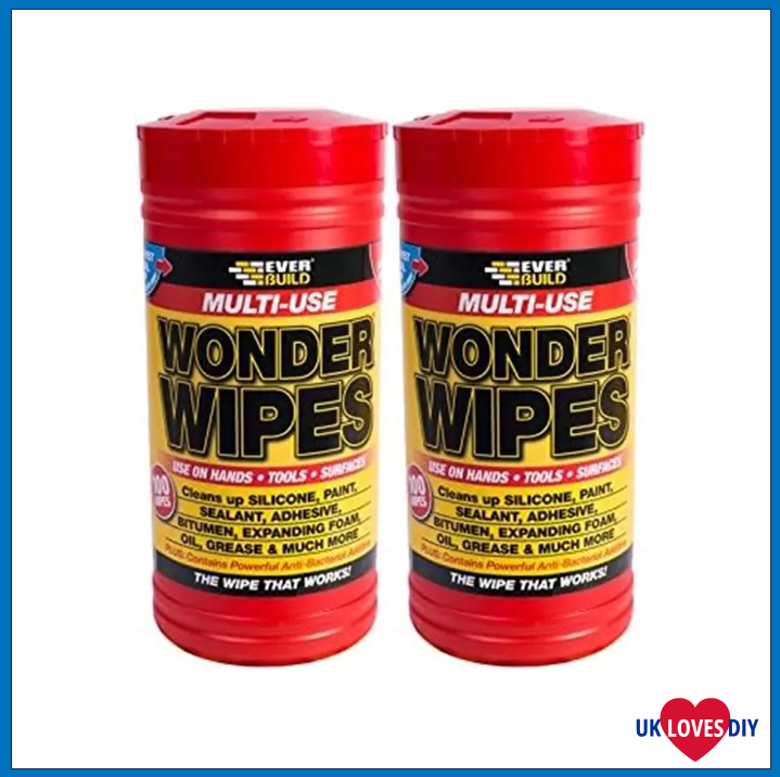 2 X EVERBUILD WONDER WIPES 100 WIPES