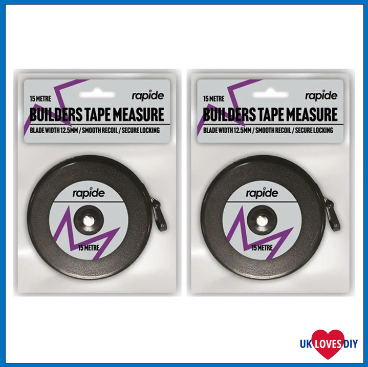 2 X RAPIDE BUILDERS 15M TAPE MEASURE