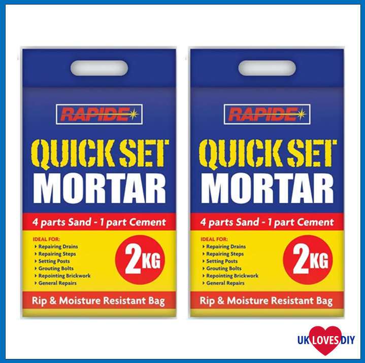 2 X RAPIDE QUICK SET MORTAR 2KG