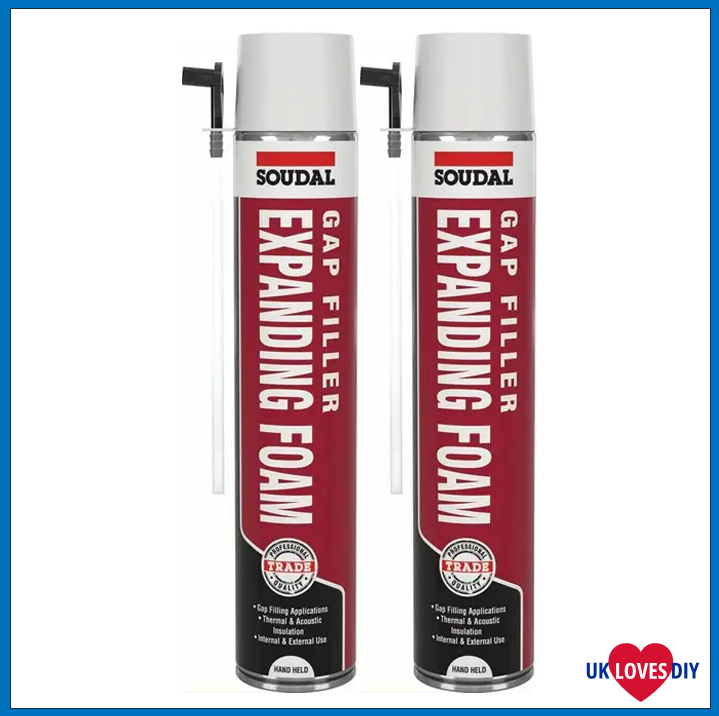 2 X SOUDAL EXPANDING FOAM HAND HELD 750ML