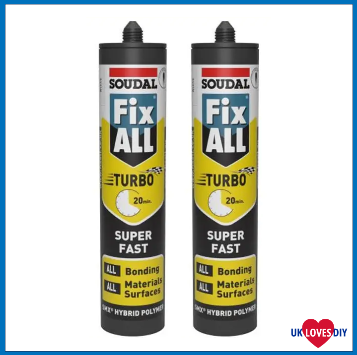2 X SOUDAL FIX ALL TURBO WHITE 290ML
