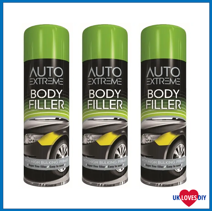 3 X AUTO EXTREME SPRAY BODY FILLER SPRAY PAINT 300ML