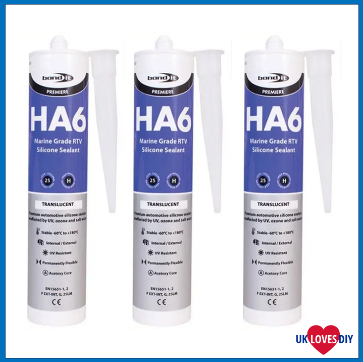 3 X BOND IT HA6 CLEAR 310ML