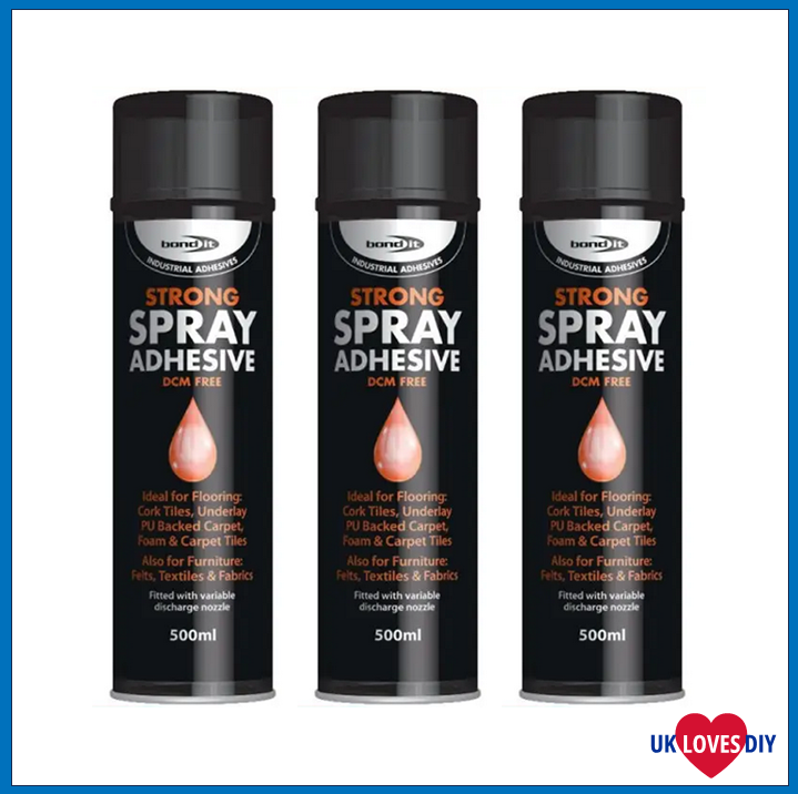 3 X BOND IT SPRAY ADHESIVE 500ML