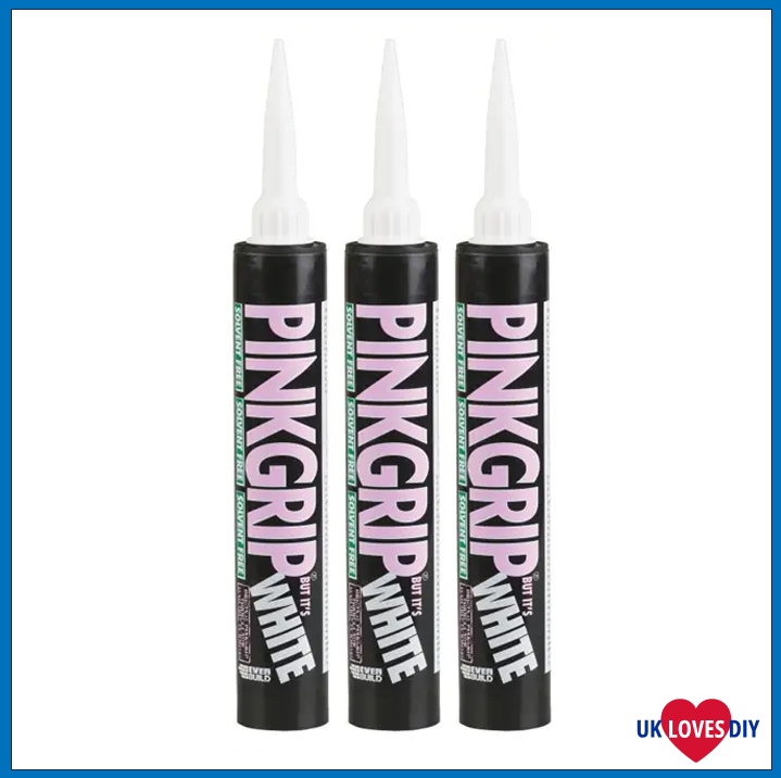 3 X EVERBUILD PINKGRIP SF BUT IT'S WHITE 380ML