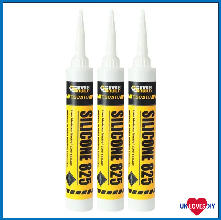3 X EVERBUILD SILICONE 825 ANTHRACITE 380ML