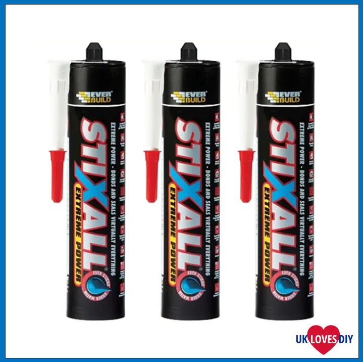 3 X EVERBUILD STIXALL BLACK 290ML