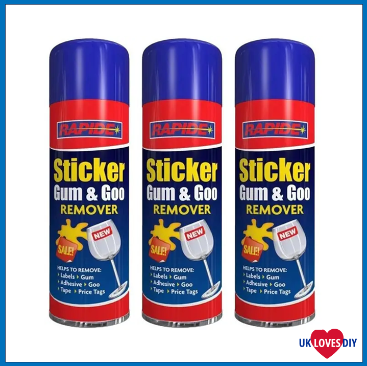 3 X RAPIDE STICKER AND GUM & GOO REMOVER SPRAY 300ML