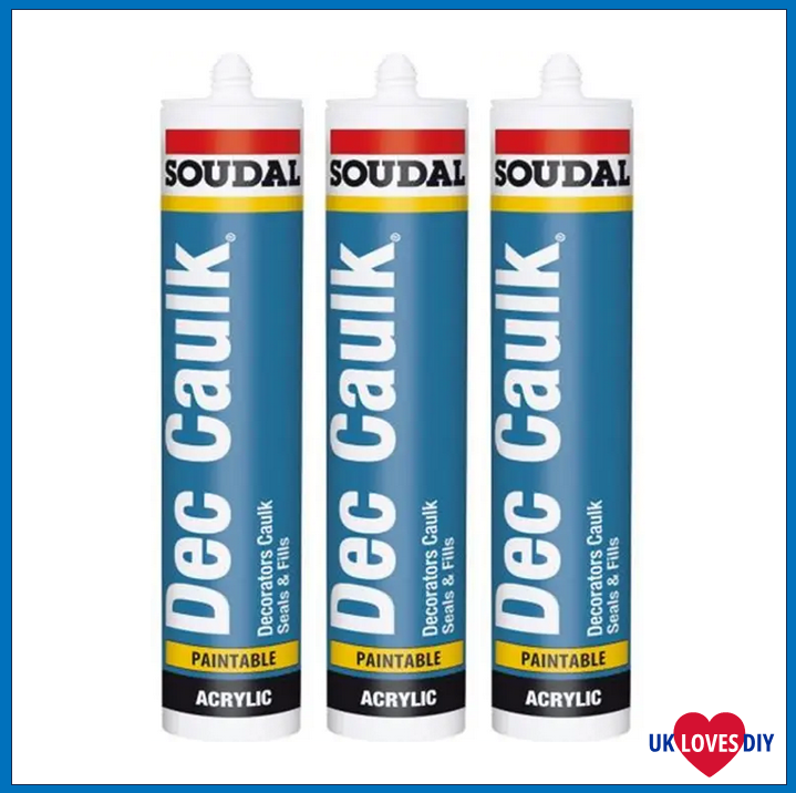 3 X SOUDAL DECORATORS CAULK 300ML